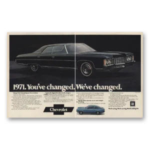 1970 Chevrolet Caprice Print Ad | Changed