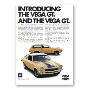 1971 Chevrolet Vega Print Ad | Vega Gt