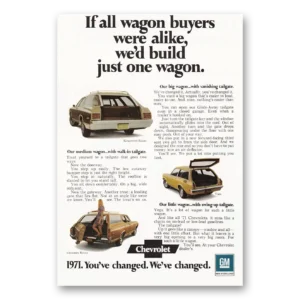 1971 Chevrolet Wagons Print Ad | Wagon Buyers