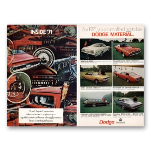 1970 Dodge Print Ad | Extra Care