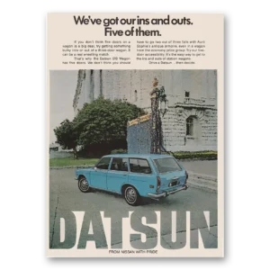 1970 Datsun Wagons Print Ad | Ins Outs