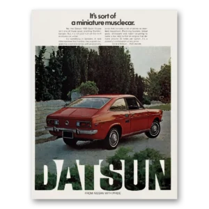 1971 Datsun 1200 Print Ad | Miniature Musclecar