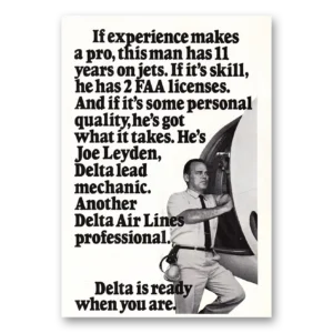 1971 Delta Air Lines Print Ad | Joe Leyden