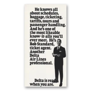 1971 Delta Air Lines Print Ad | Bob Standard