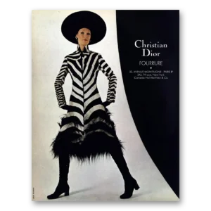 1971 Christian Dior Fashion Print Ad | Fourrure French