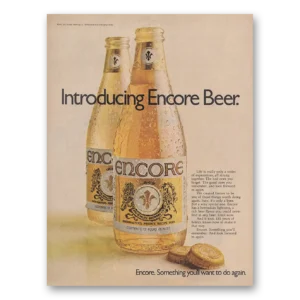 1971 Encore Beer Print Ad | Encore Beer