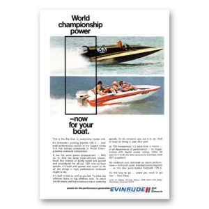 1971 Evinrude Print Ad | Championship Power