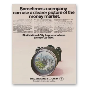 1971 First National City Bank Print Ad | Clearer Picture