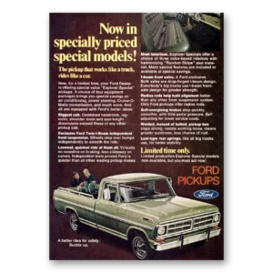 1971 Ford Pickup Print Ad | Special Models