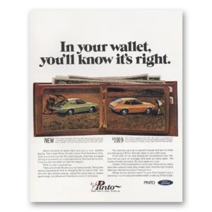 1971 Ford Pinto Print Ad | Your Wallet
