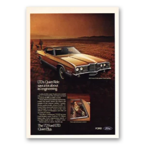 1971 Ford LTD Print Ad | Quiet Ride Sayslot About Its Engineering