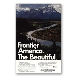 1971 Frontier Airlines Print Ad | America Beautiful