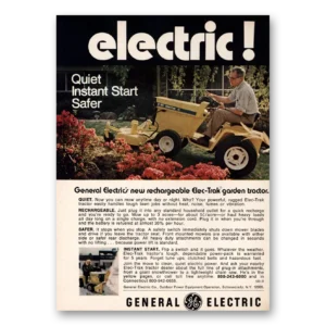 1971 Elec Trak Garden Tractor Print Ad | Quiet Instant