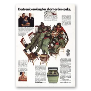 1971 General Electric Oven Print Ad | Ge Electronic Cooking