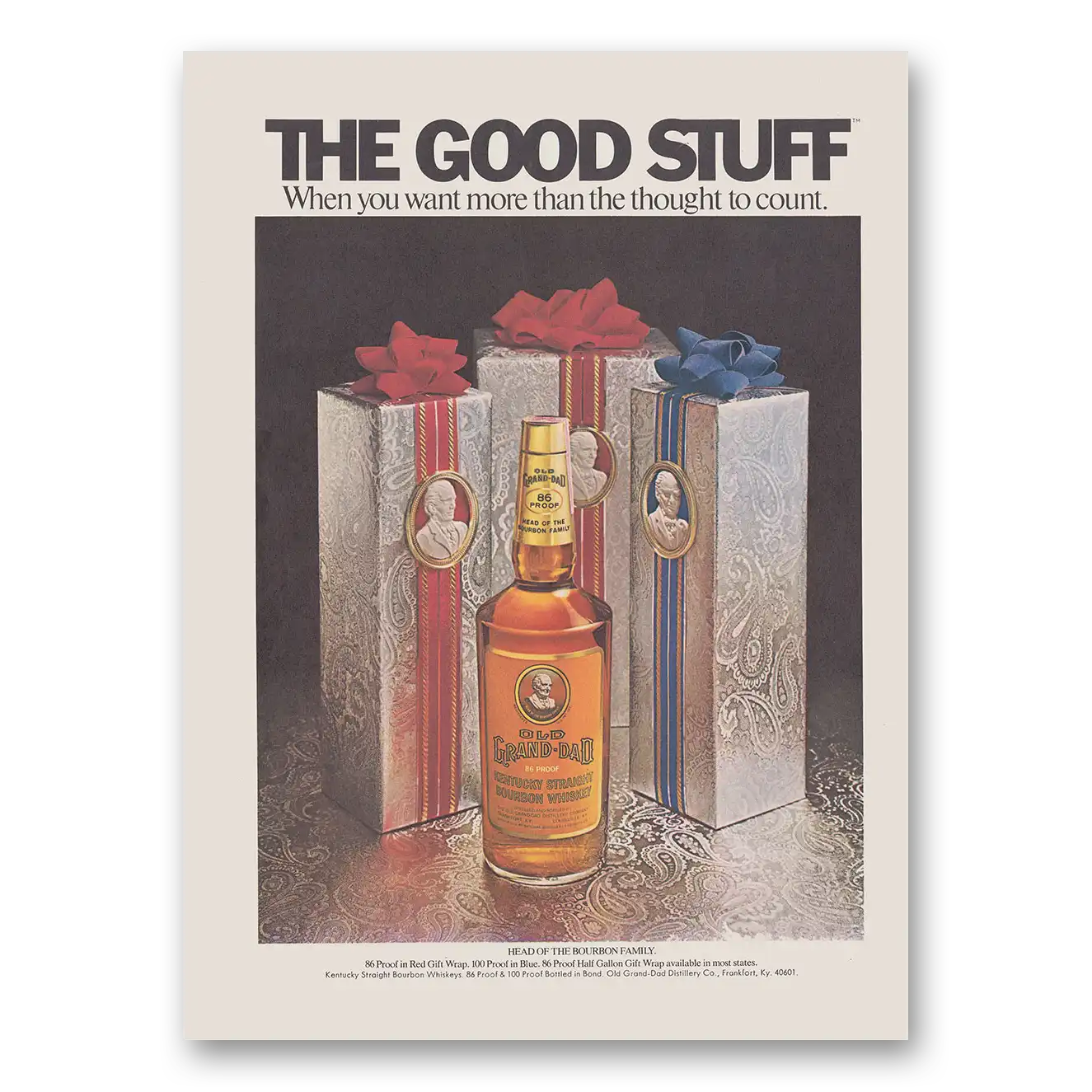 1971 Old Grand-Dad Bourbon Whiskey Print Ad | Good Stuff