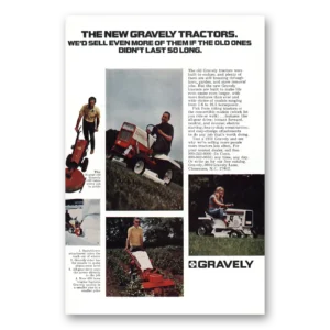 1971 Gravely Tractors Print Ad | Last So Long