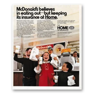 1971 Home Insurance Print Ad | Eating Out