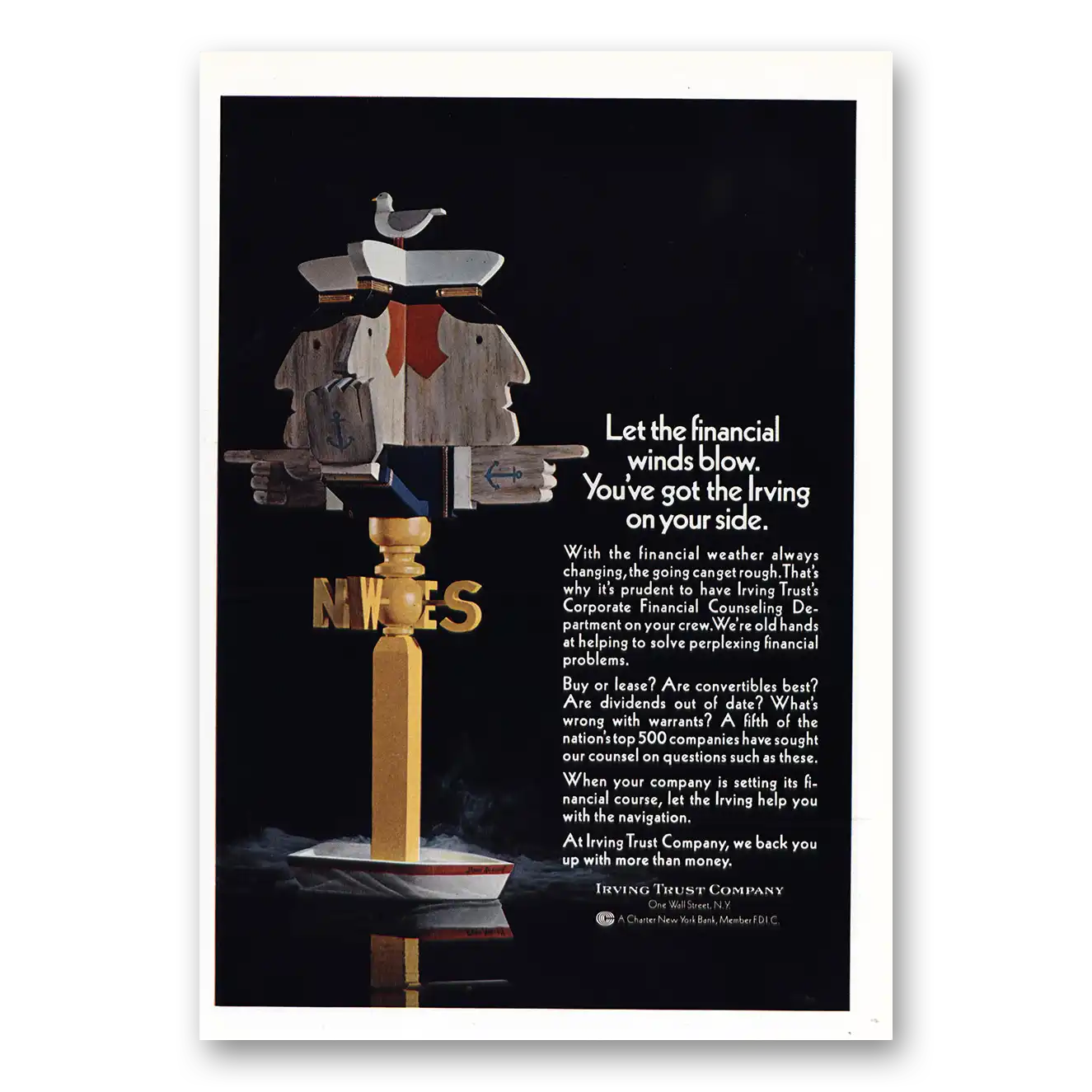 1971 Irving Trust Company Print Ad | Winds Blow