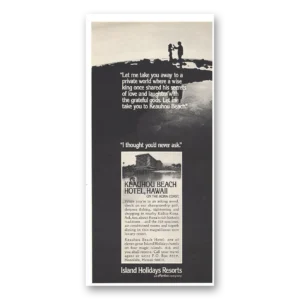 1971 Keauhou Beach Hotel Print Ad | Hawaii