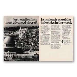 1971 Israel Aircraft Print Ad | Jerusalem