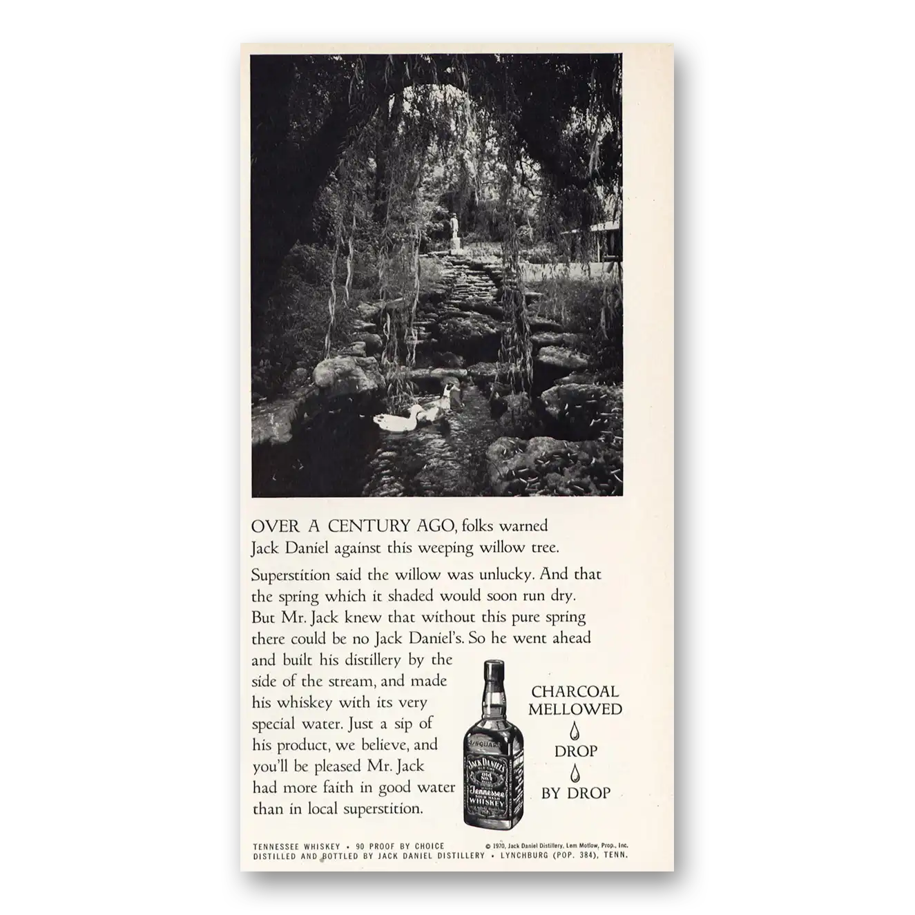 1971 Jack Daniels Print Ad | Weeping Willow