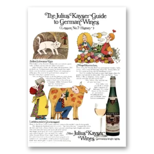 1971 Julius Kayser Wines Print Ad | Lesson