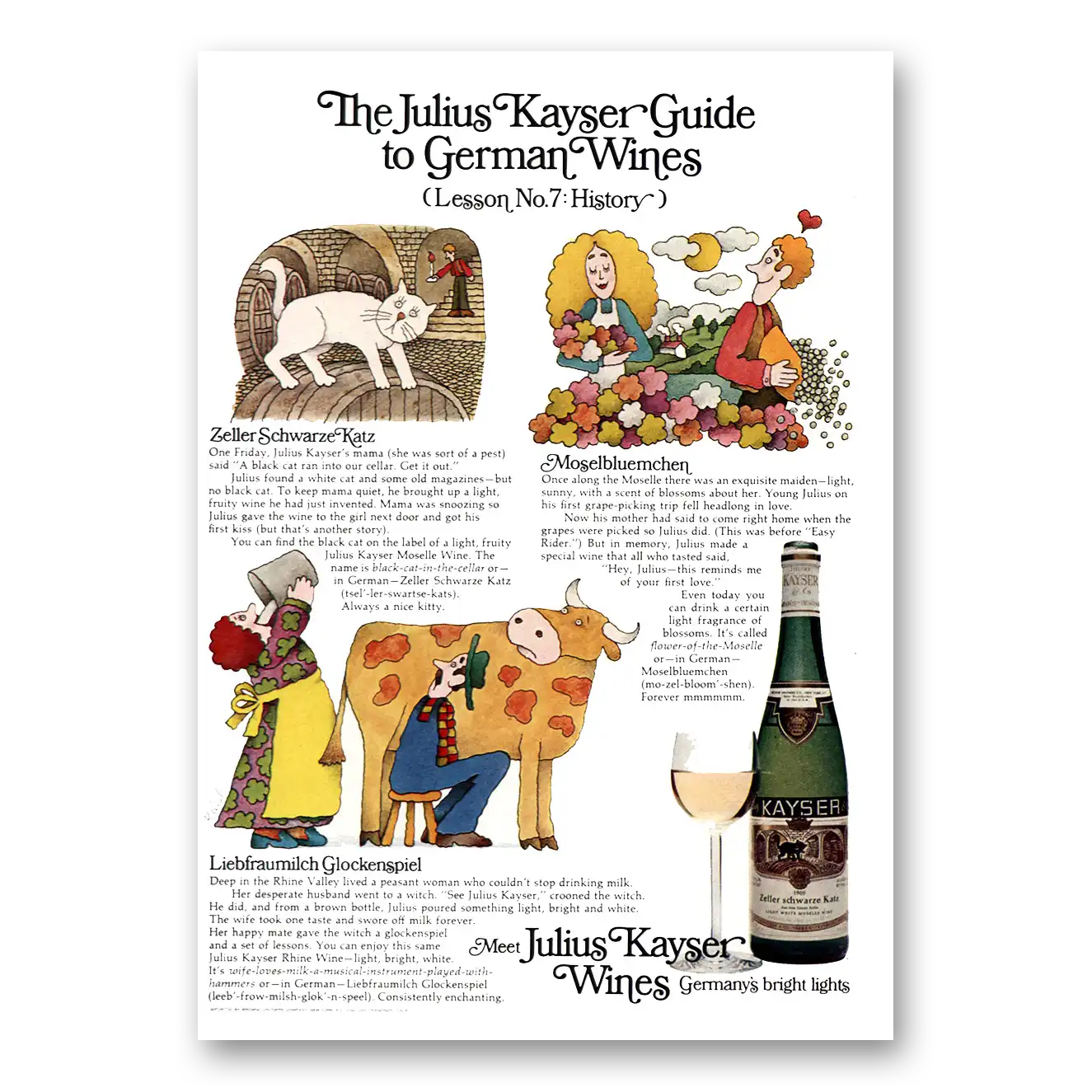 1971 Julius Kayser Wines Print Ad | Lesson