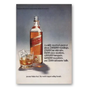 1971 Johnnie Walker Print Ad | Coldly Received Guest