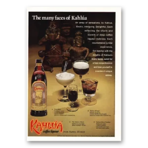 1971 Kahlua Print Ad | The Many Faces Of Kahlua