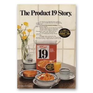 1971 Kelloggs Product 19 Print Ad | Cereal Product 19 Story