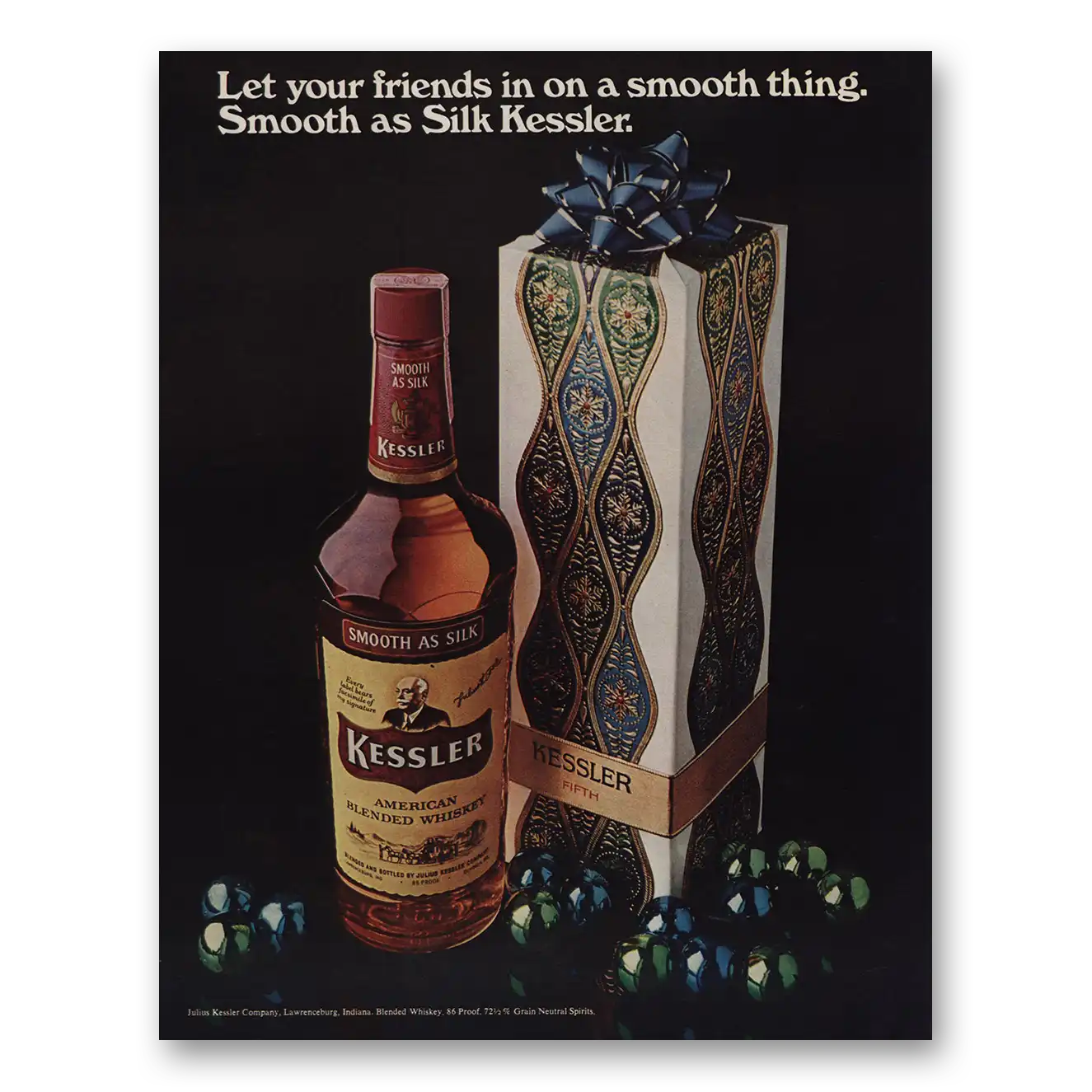 1971 Kessler Whiskey Print Ad | Smooth Thing