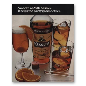 1971 Kessler Whiskey Print Ad | Smooth As Silk