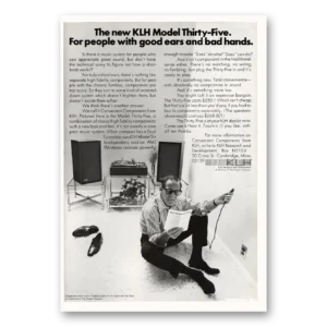 1971 KLH Stereos Print Ad | Model Thirty Five