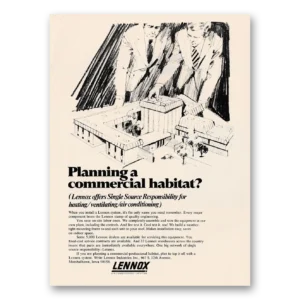 1971 Lennox Air Conditioning and Heating Print Ad | Commercial Habitat