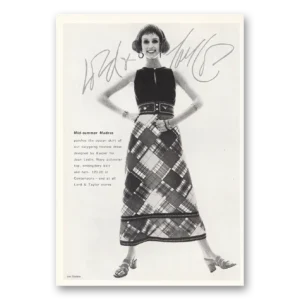 1971 Lord & Taylor Print Ad | Mid Summer Madras