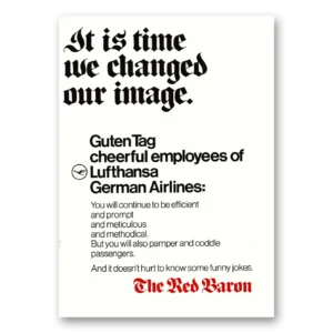 1971 Lufthansa German Airlines Print Ad | Our Image