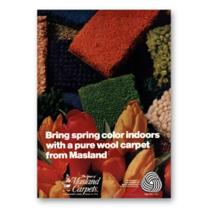1971 Masland Carpet Print Ad | Spring Color Indoors