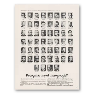 1971 Massachusetts Mutual Print Ad | Recognize People
