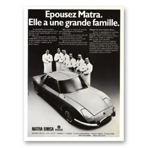 1971 Chrysler Simca Print Ad | Matra French