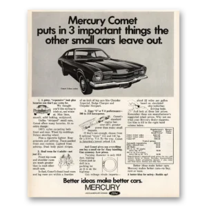 1970 Mercury Comet Print Ad | Important Things