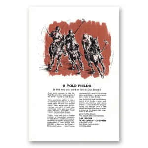 1971 Oak Brook Development Print Ad | Polo Fields