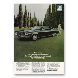 1971 Oldsmobile Ninety Eight Print Ad | Beautiful Things