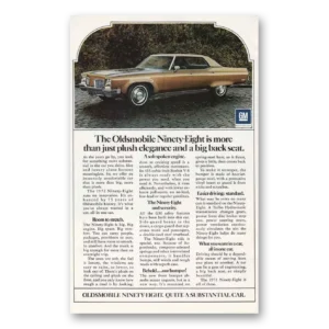 1971 Oldsmobile Ninety Eight Print Ad | Plush Elegance