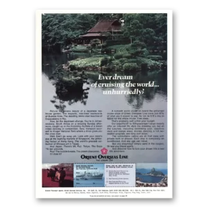 1971 Orient Overseas Line Print Ad | Unhurriedly
