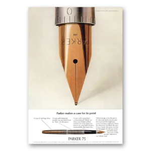 1971 Parker 75 Pen Print Ad | Case For Point