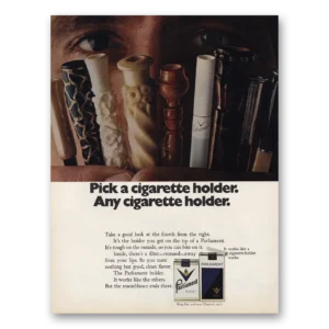 1971 Parliament Cigarettes Print Ad | Cigarette Holder