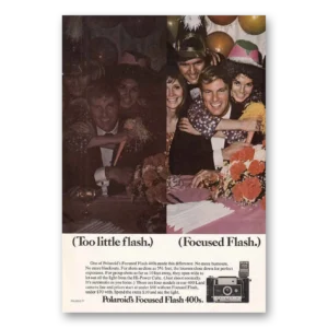 1971 Polaroid Focused Flash Print Ad | Too Little Flash