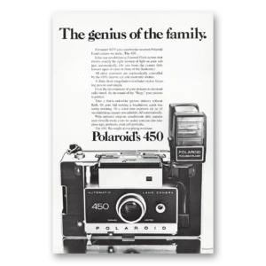 1971 Polaroid 450 Land Camera Print Ad | Genius Family