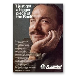 1971 Prudential Insurance Print Ad | Piece Rock