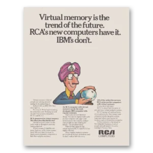1971 RCA Computers Print Ad | Virtual Memory
